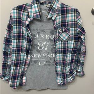 Colorful Flannel! SIZE 14/16